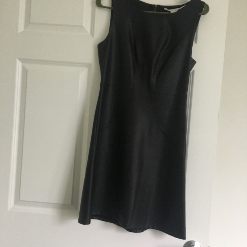 Leather mini dress